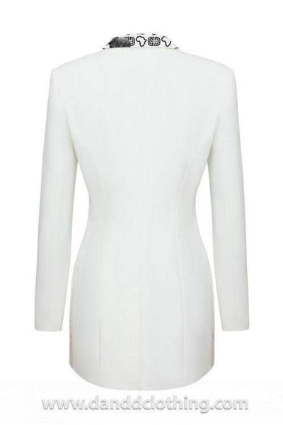 African White Jacket Classic Collection-AFRICAN WEAR FOR WOMEN,Jackets,White,Women Jackets