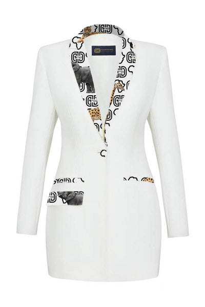 African White Suit Classic Collection-AFRICAN WEAR FOR WOMEN,Ladies Suits,White