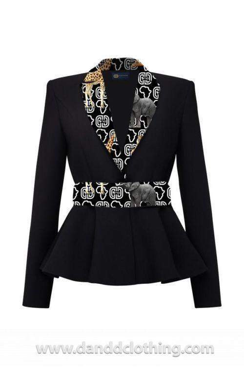 Black Jacket Elegant Collection-AFRICAN WEAR FOR WOMEN,Black,Jackets,Women Jackets