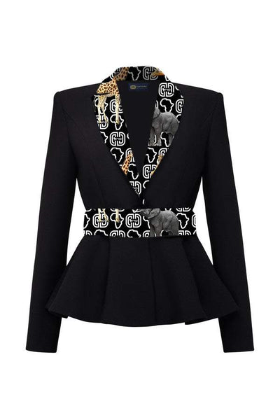 Black Suit Elegant Collection-AFRICAN WEAR FOR WOMEN,Black,Ladies Suits