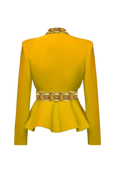 Yellow Suit Elegant Collection-AFRICAN WEAR FOR WOMEN,Ladies Suits,Yellow