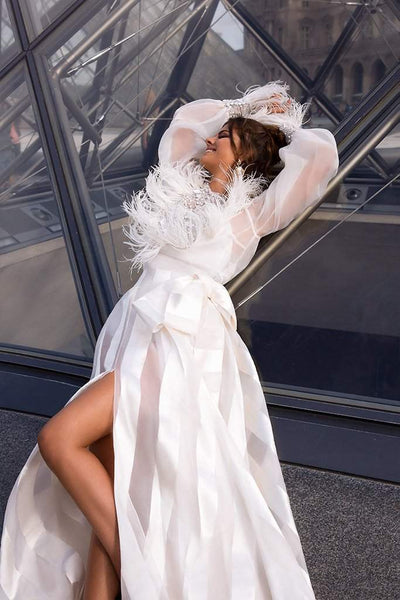 Paris Model Wedding Gown-A-line,Classic Elegant Gowns,Royal Wedding Dresses