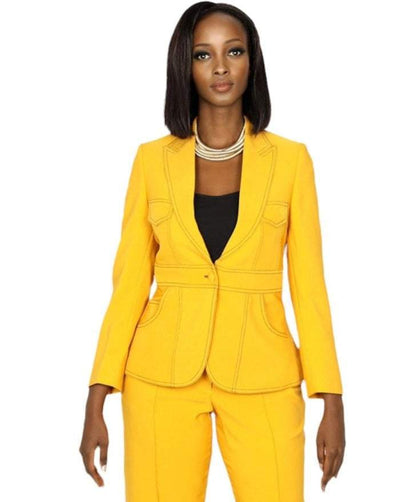 African Yellow Office Jacket-danddclothing-AFRICAN WEAR FOR WOMEN,Jackets,Women Jackets,Yellow