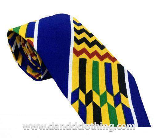 African Ankara Tie, Blue-African Fashion Accessories,African Print Tie,Multicolor