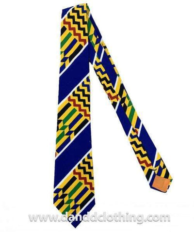 African Ankara Tie, Blue-African Fashion Accessories,African Print Tie,Multicolor