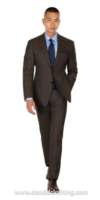 Brown Check Suit-African Wear for Men,Brown,Classic Men Suits,Classic Suits