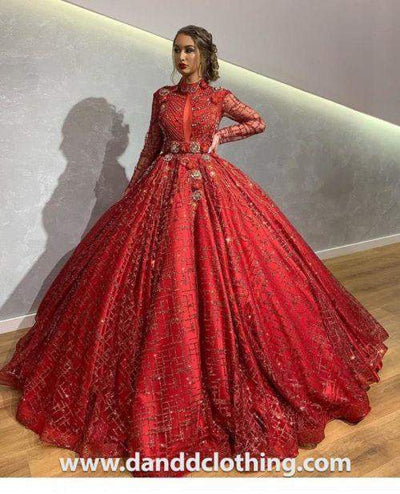 Luxury Evening Dress Ballgown Red-Classic Elegant Gowns,Evening Dresses,Long,Red