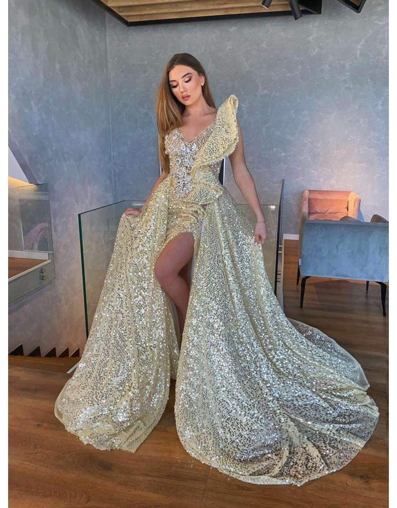 Luxury Evening Dress Xs / Silver Luxury Evening Dress Xs / Silver