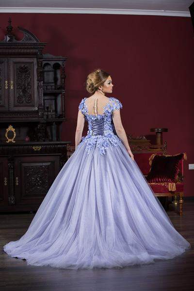Luxury Evening Gown Princess Purple-Classic Elegant Gowns,Evening Dresses,Long,Violet