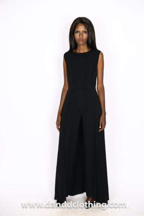 Ladies Black Jumpsuit L / Black / Stretchy