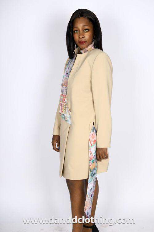 Jacket Stretchy Office Jacket-AFRICAN WEAR FOR WOMEN,Brown,Jackets,Women Jackets