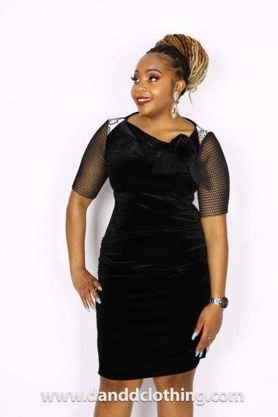 Ladies Office Dress Black-danddclothing-AFRICAN WEAR FOR WOMEN,Black,Dresses