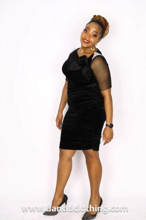 Ladies Office Dress Black-danddclothing-AFRICAN WEAR FOR WOMEN,Black,Dresses