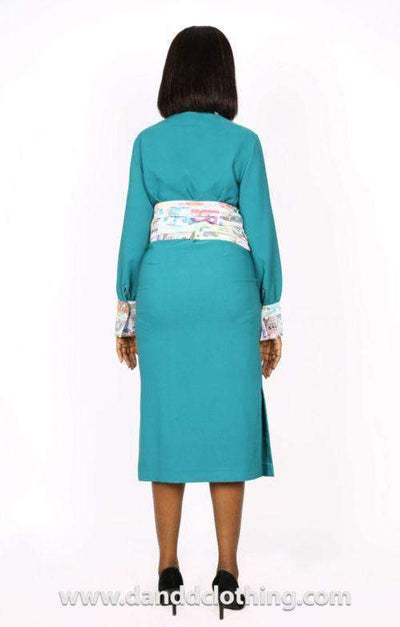 Green Silky Office Dress-danddclothing-AFRICAN WEAR FOR WOMEN,Dresses,Green