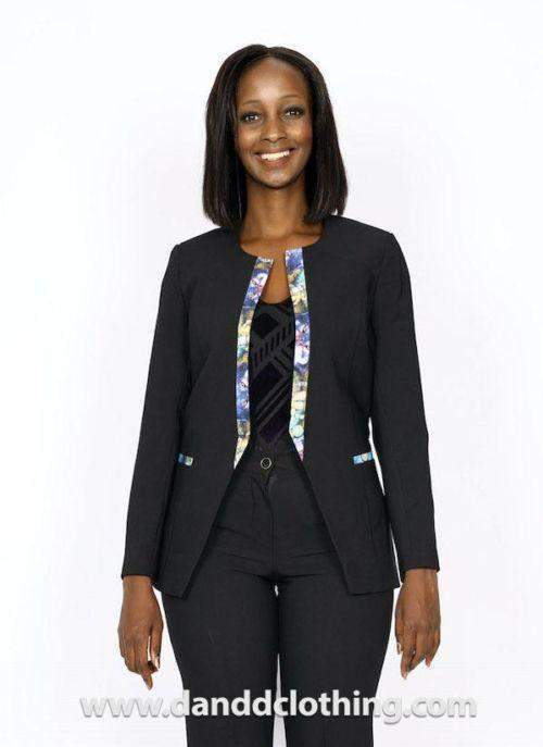 Stylish African Office Jacket Black-AFRICAN WEAR FOR WOMEN,Jackets,Women Jackets