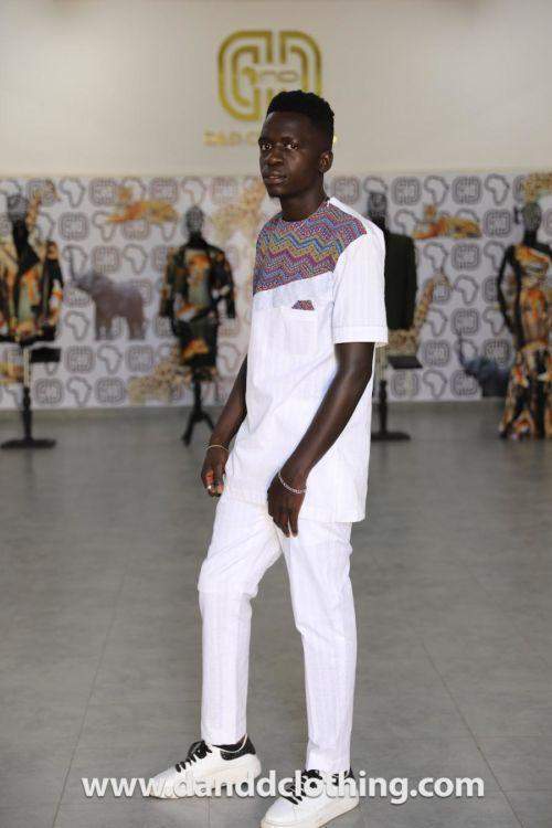 African Traditional for Men White-danddclothing-African Wear for Men,Traditionals,White
