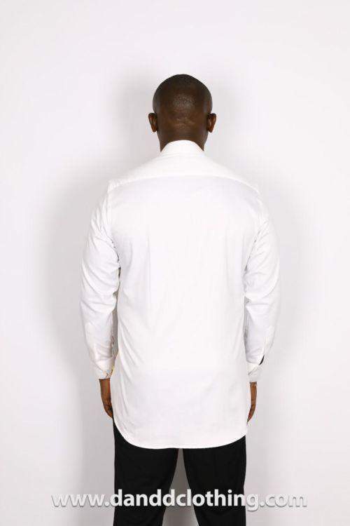 African White Shirt Coin-danddclothing-African Men Shirts,African Wear for Men,White