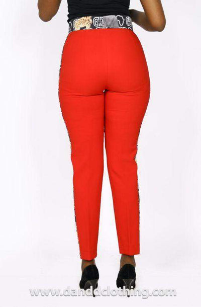 Red Stylish Office Pants-danddclothing-AFRICAN WEAR FOR WOMEN,Female trousers,Trousers