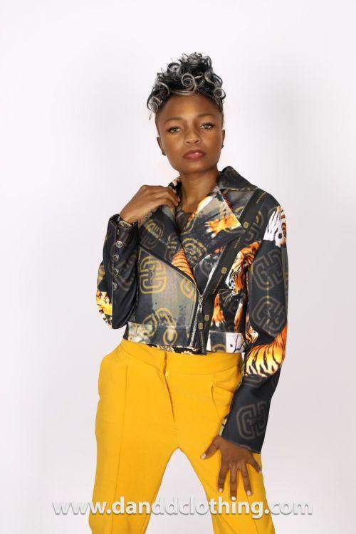 African Jacket Tiger print for Women-danddclothing-AFRICAN WEAR FOR WOMEN,Jackets,Multicolor,Women Jackets