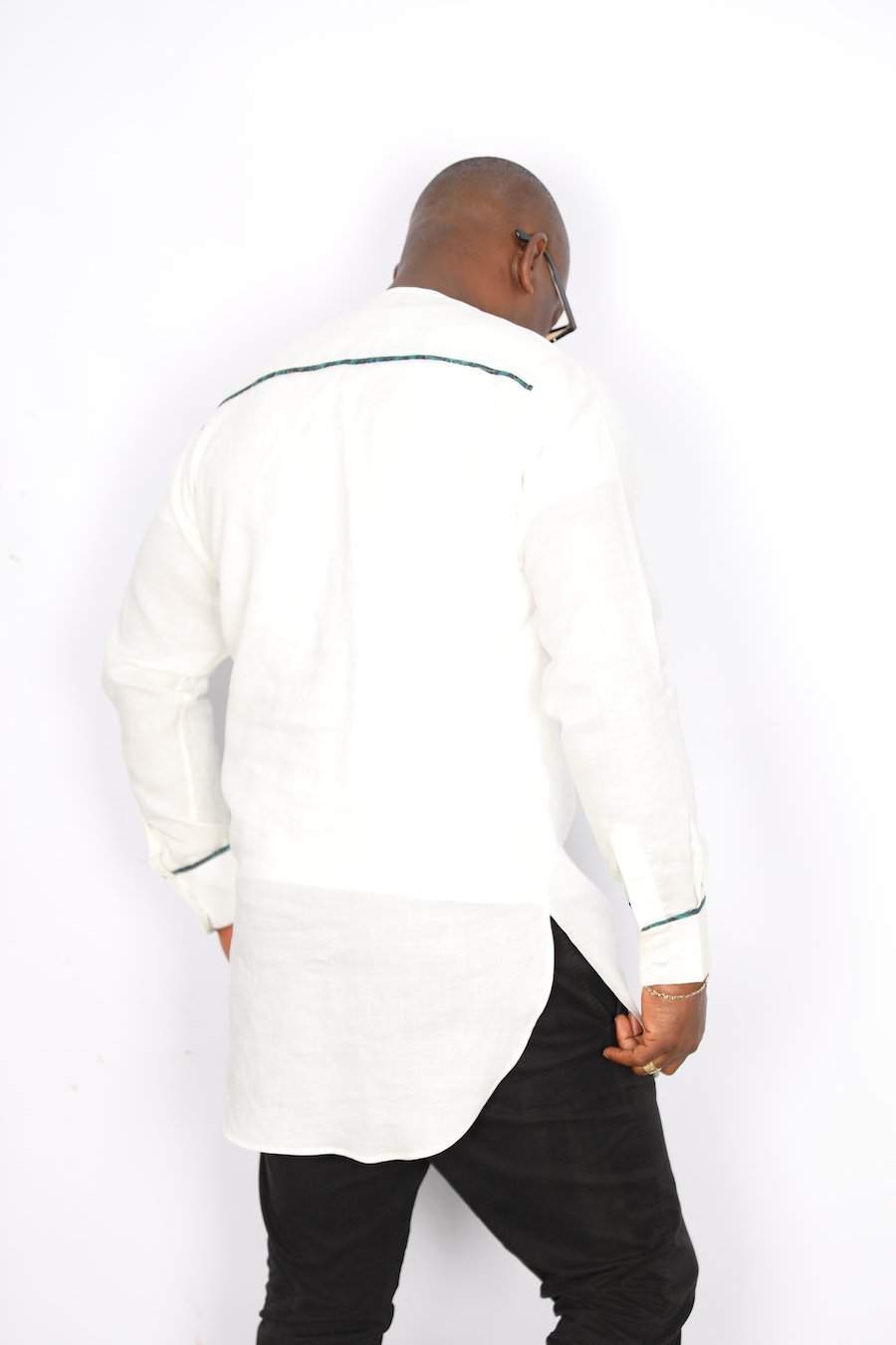 chinese dress ladies Linen Shirt White Plain | African Clothing for Men