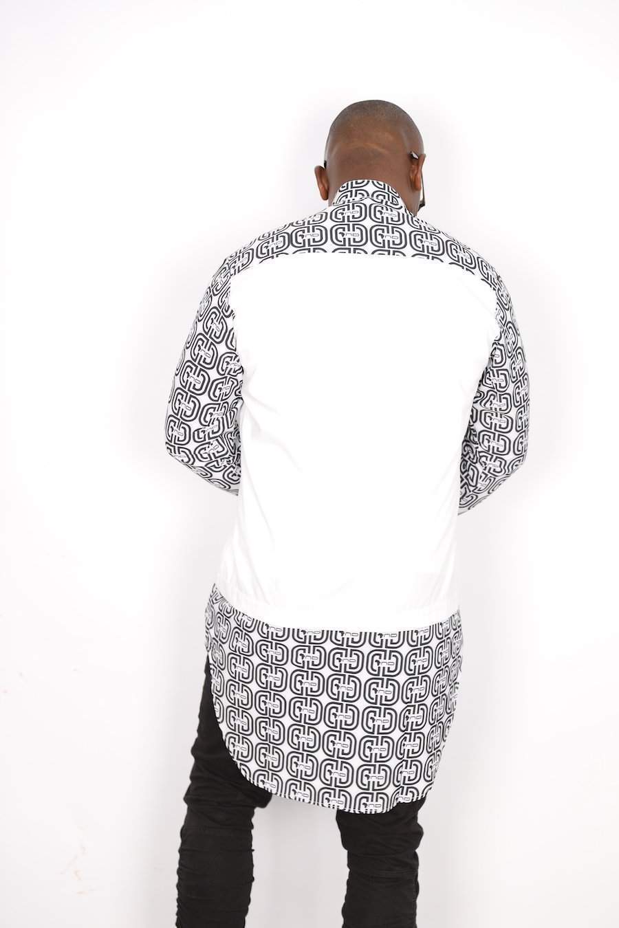 African White Long Shirt Branded-danddclothing-African Men Shirts,African Wear for Men,FEATURED,White