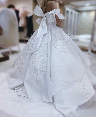 Barbie Wedding Ball Gown-Ball Gown,Classic Elegant Gowns,Royal Wedding Dresses,White