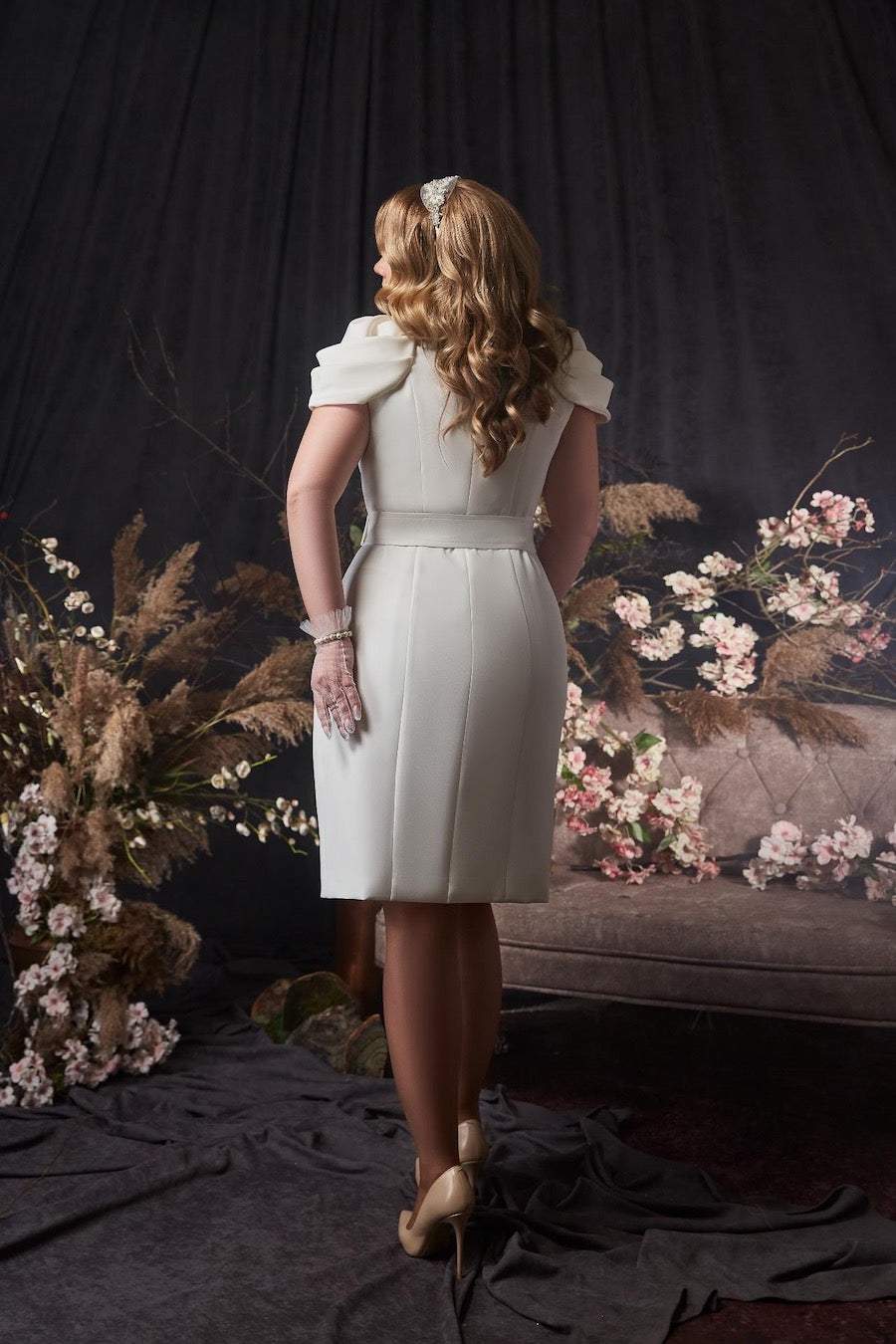 Short White Elegant Wedding Gown-A-line,Classic Elegant Gowns,Royal Wedding Dresses,White
