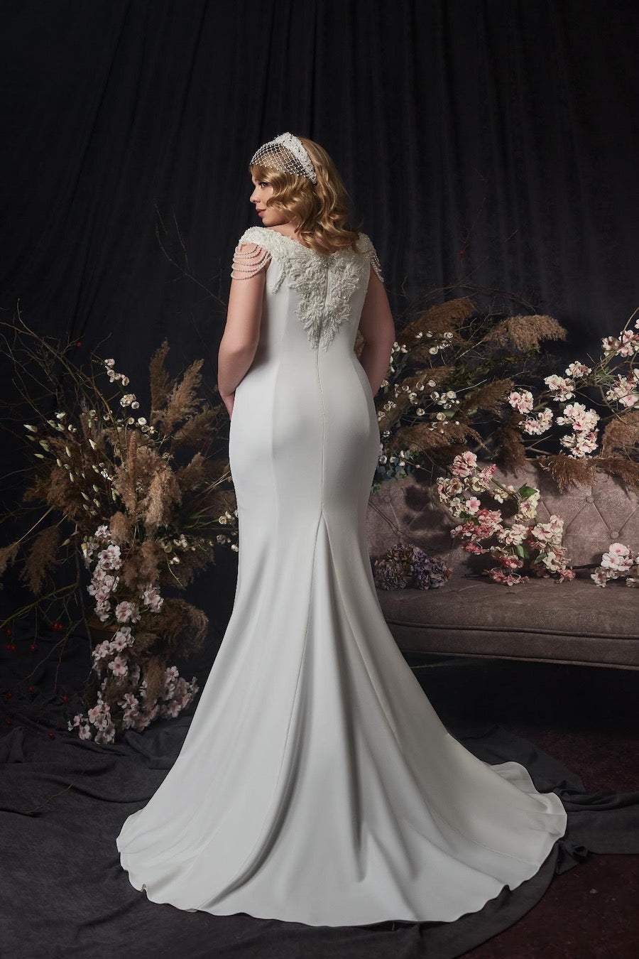 A-Line Off-White Satin Wedding Dress-A-line,Classic Elegant Gowns,Royal Wedding Dresses,White