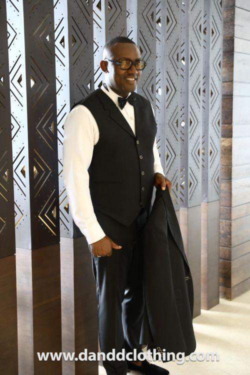Black 3 Piece 100% Wool For Men-African Wear for Men,Black,Classic Men Suits,Classic Suits