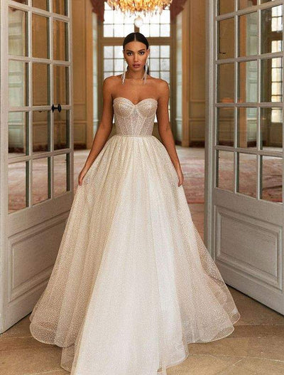 Beautiful White Wedding Dress-danddclothing-Classic Elegant Gowns,Mermaid,Royal Wedding Dresses,White