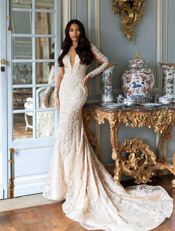 Modish White Wedding Dress-danddclothing-Classic Elegant Gowns,Mermaid,Royal Wedding Dresses,White