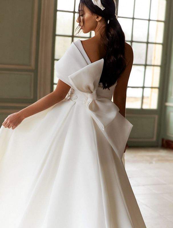 Delightful White Wedding Dress-danddclothing-Classic Elegant Gowns,Mermaid,Royal Wedding Dresses,White