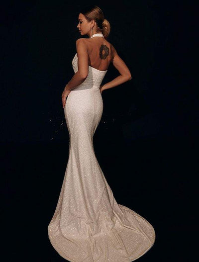 Shapely white Wedding Dress-danddclothing-Classic Elegant Gowns,Mermaid,Royal Wedding Dresses,White
