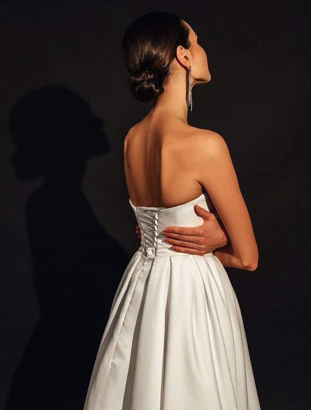 white sweetheart dress Sierra Maxi Smitten Sweetheart Neckline Chiffon Midi