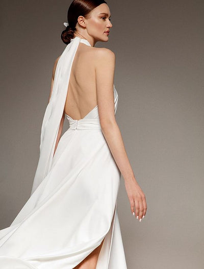 High Toned White Wedding Dress