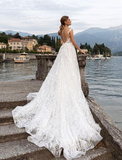 Beautiful Off Shoulder White Wedding Dress