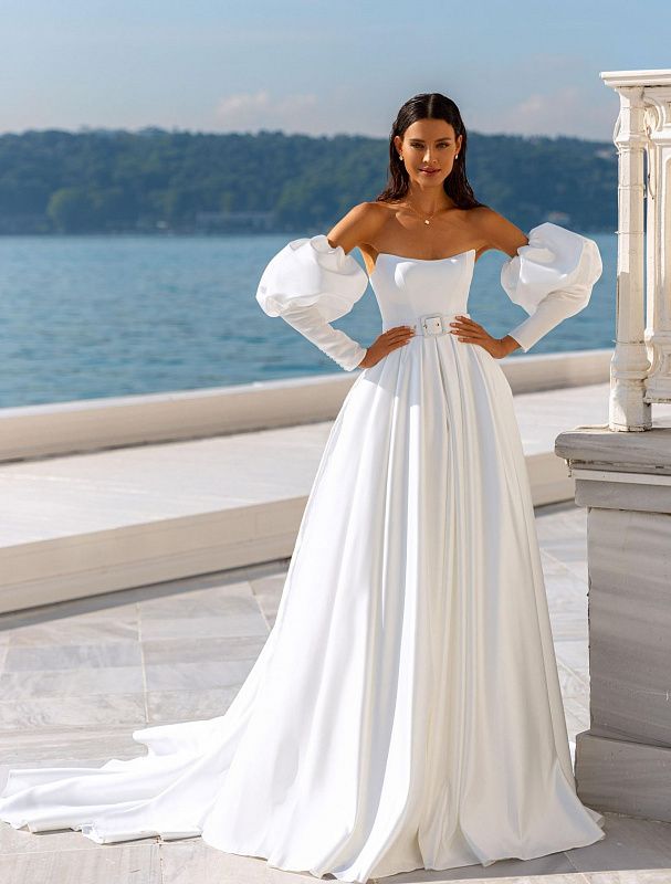 Princess Line White Wedding Dress