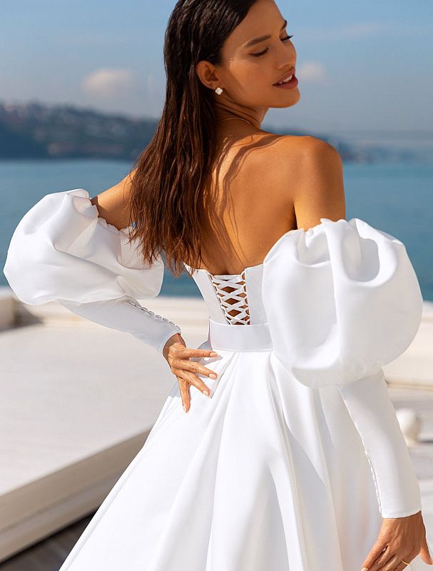 Princess Line White Wedding Dress