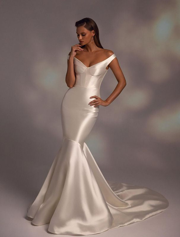 Divine White Wedding Dress| Wedding Gowns – D&D Clothing