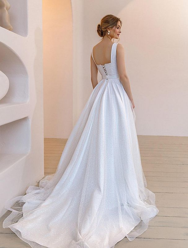 Luminous White Wedding Dress