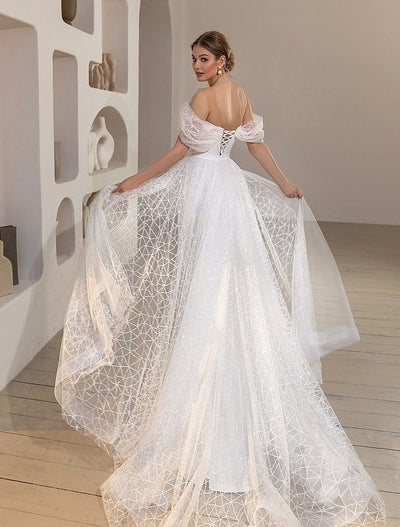 Lavish White Wedding Dress