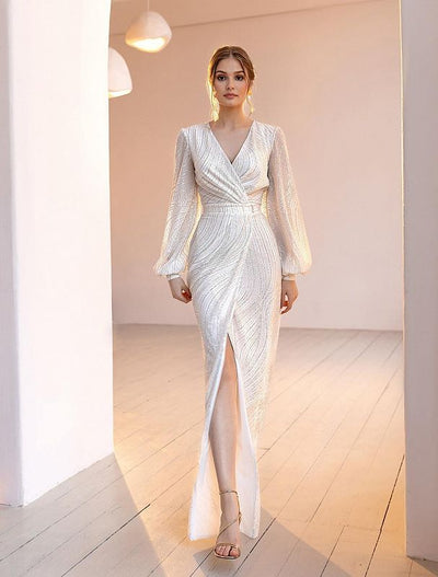 Modernistic White Wedding Dress
