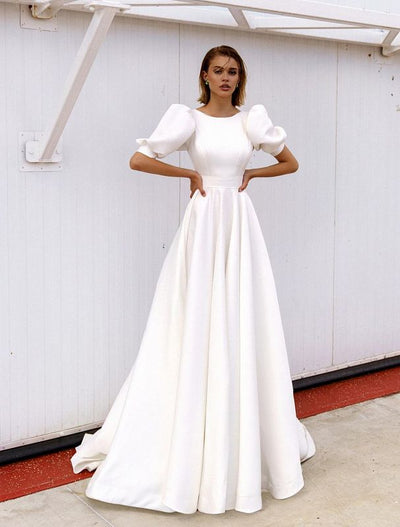 Blithesome White Wedding Dress