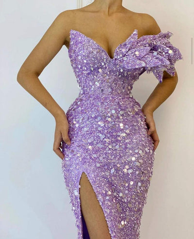 Little Princess Purple Evening Dress-danddclothing-Classic Elegant Gowns,Evening Dresses,Long