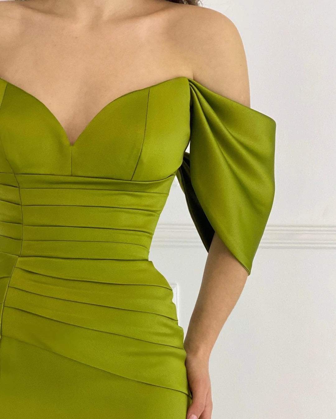 Pear Green Evening Dress-danddclothing-Classic Elegant Gowns,Evening Dresses,Long