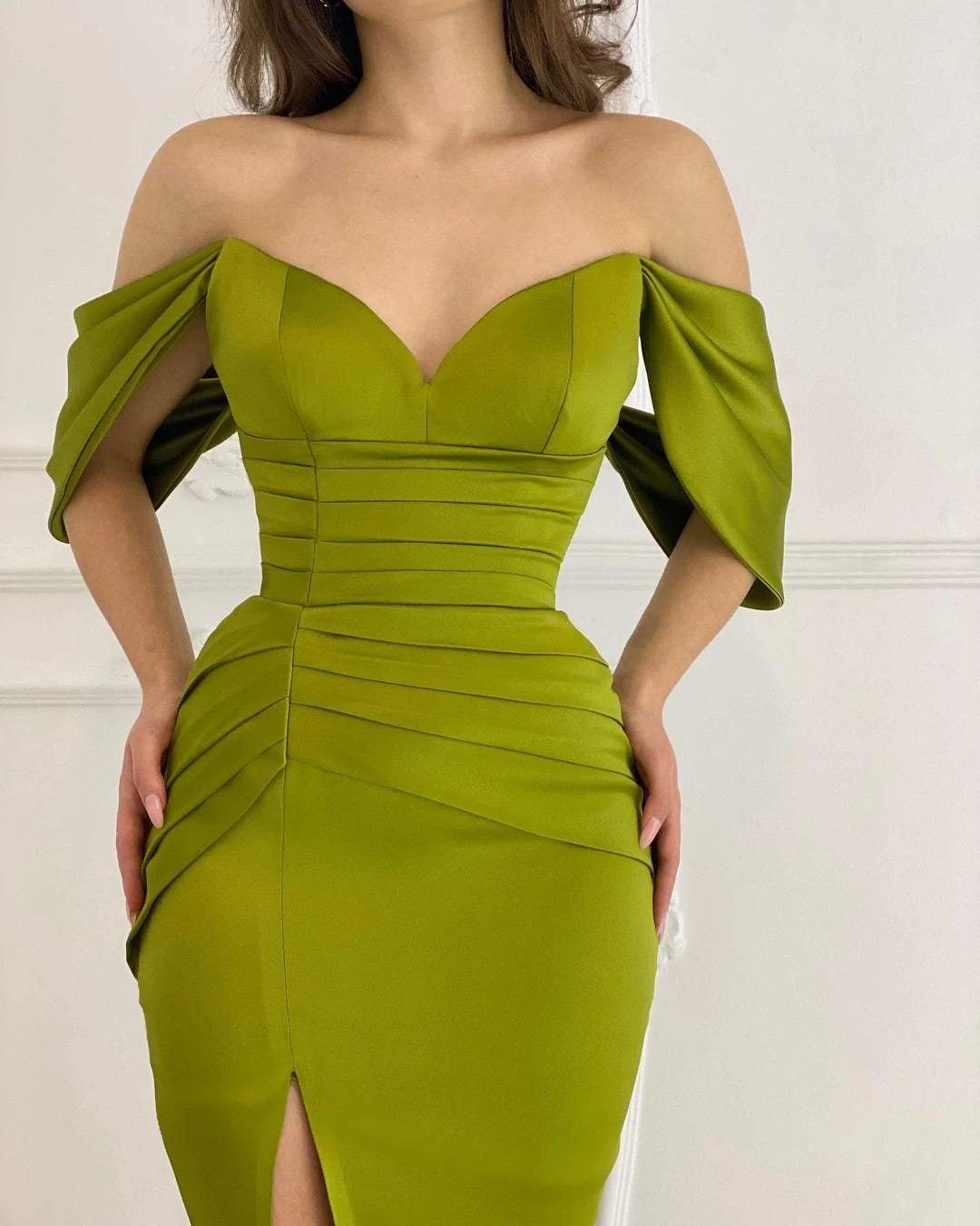Pear Green Evening Dress| Latest Evening Dresses XL / Green / Lace Pear Green Evening Dress| Latest Evening Dresses XL / Green / Lace