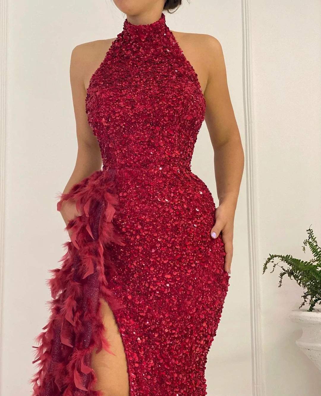 Cherry Red Evening Dress