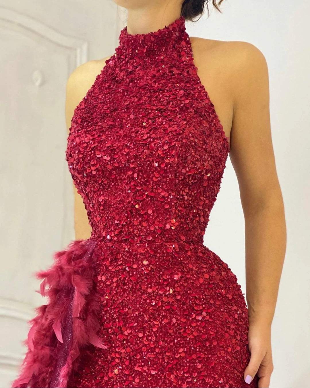 Cherry Red Evening Dress| Latest Evening Dresses XXXL / Red / Lace Cherry Red Evening Dress| Latest Evening Dresses XXXL / Red / Lace