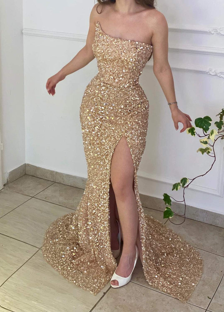 Elegant Beige Evening Dress Elegant Beige Evening Dress