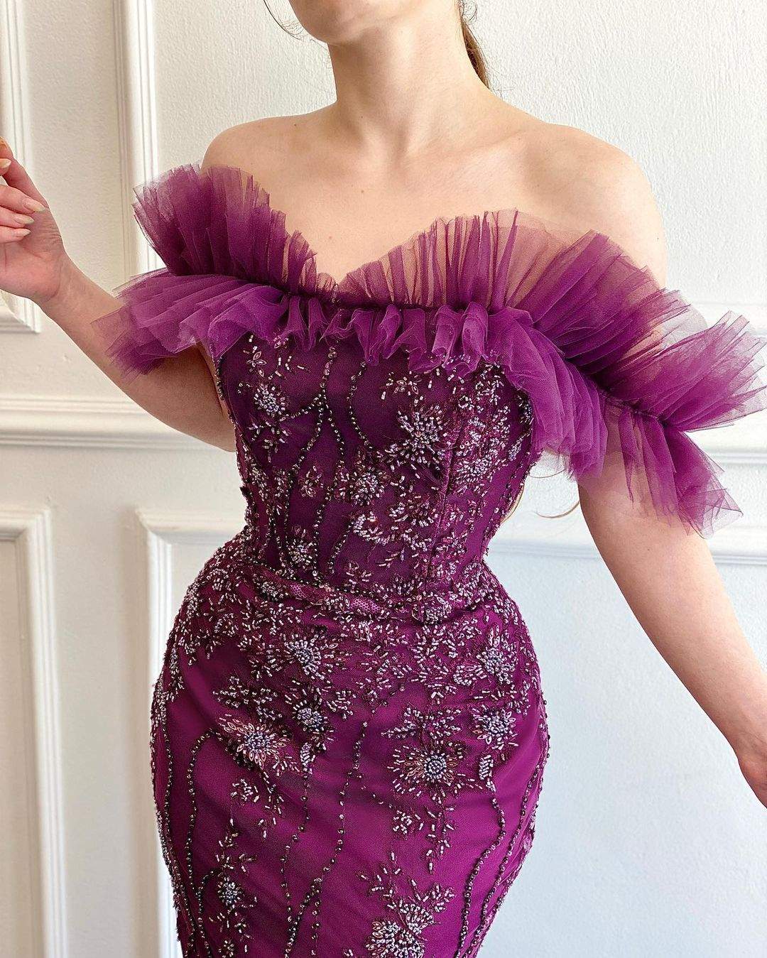 Hypnotic Purple Evening Dress| Latest Evening Dresses L / Purple / Lace Hypnotic Purple Evening Dress| Latest Evening Dresses L / Purple / Lace